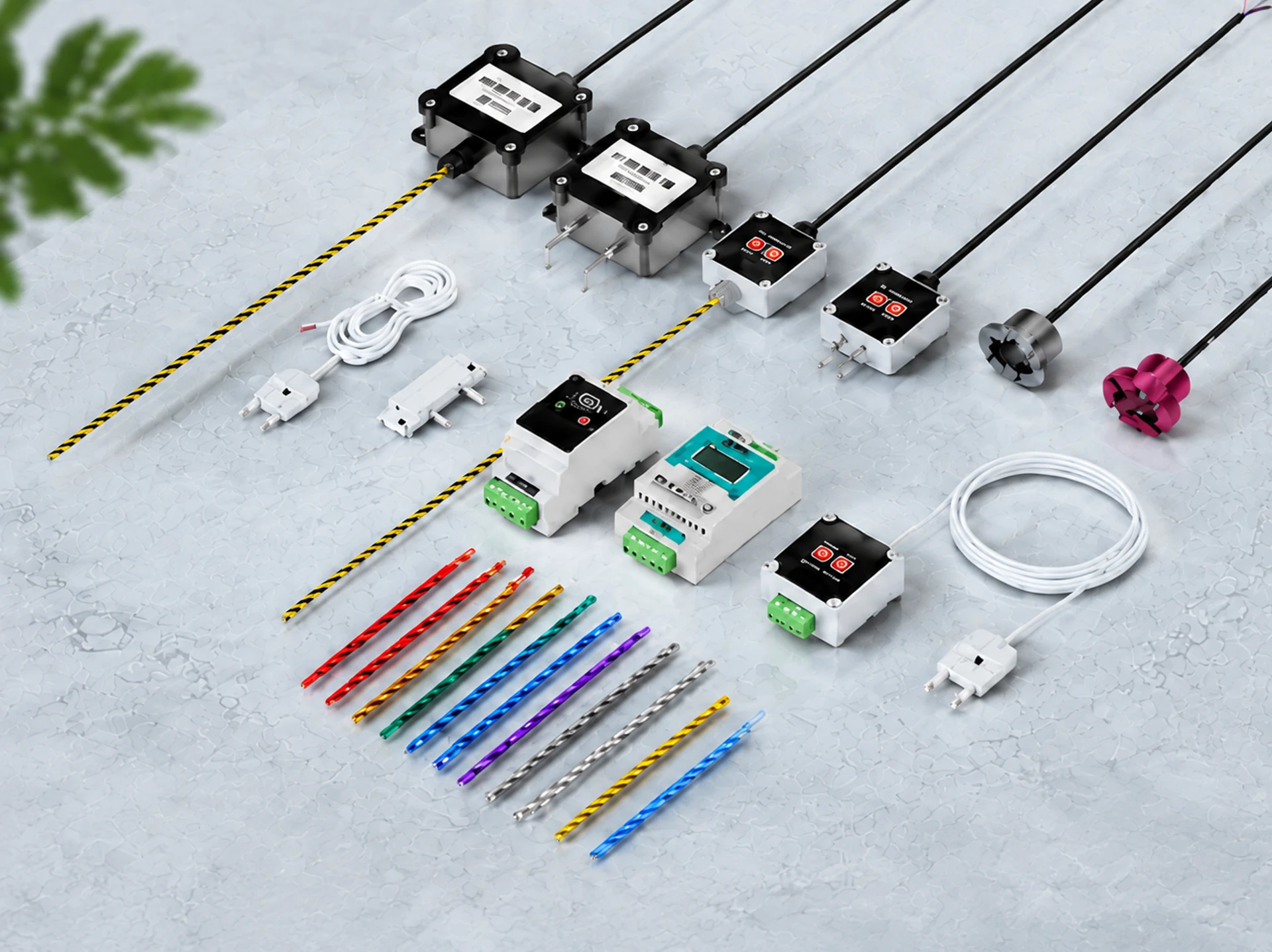 Water leakage sensors, sensing cables and controllers